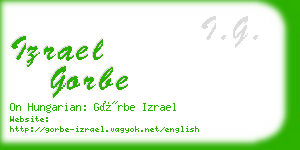izrael gorbe business card